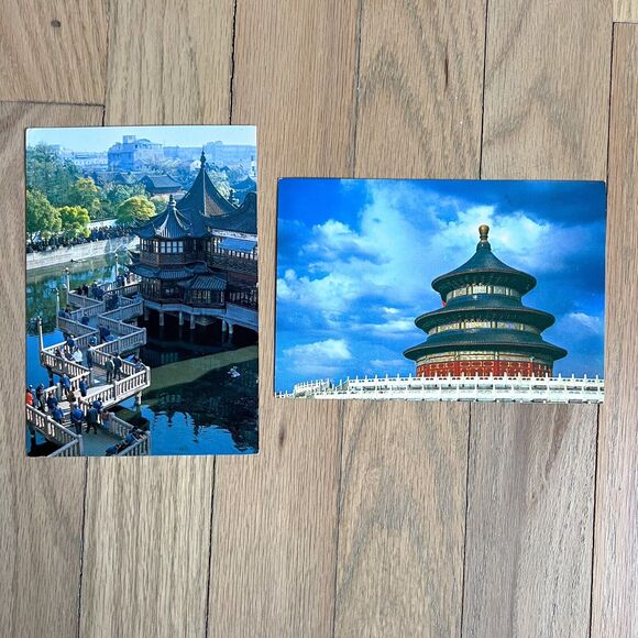 Lot 12 Vintage Travel Postcards China Jerusalem Paris Acapulco Posted Used - Picture 2 of 11